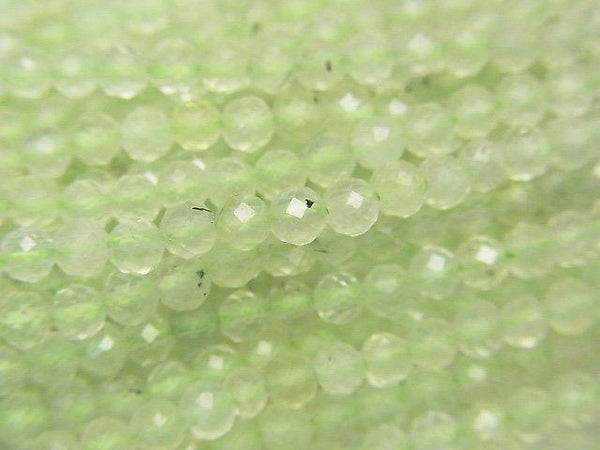 [Video]High Quality!  1strand $4.79! Prehnite AAA- Faceted Round 3mm  1strand beads (aprx.15inch/37cm)