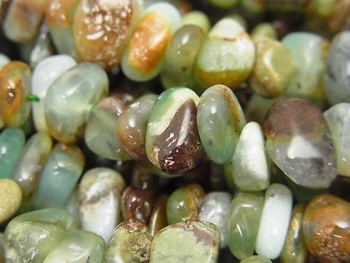 1strand $4.79! Chrysoprase AA Chips (Small Nugget) 1strand (aprx.15inch / 38cm) with host rock