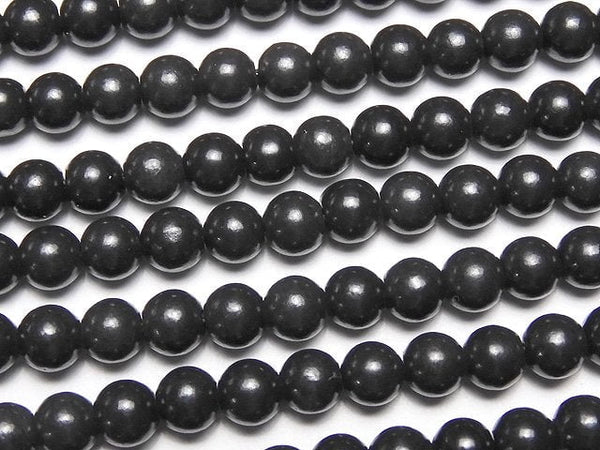[Video] Russia Shungite AAA Round 4mm 1strand beads (aprx.15inch / 38cm)