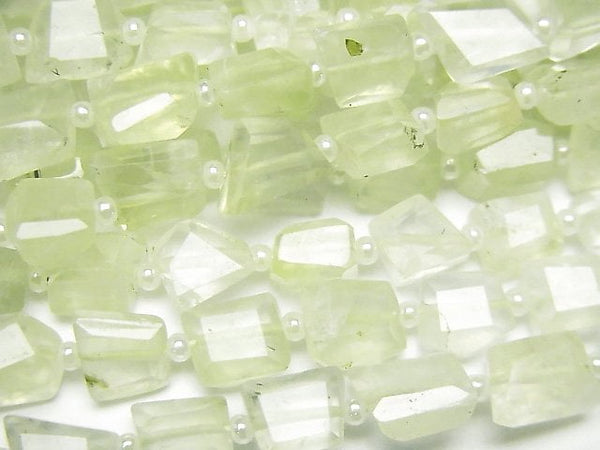 [Video] Prehnite AA++ Faceted Nugget 1strand beads (aprx.14inch / 34cm)