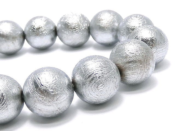 [Video][One of a kind] Meteorite (Muonionalusta ) Round 9.5mm Bracelet NO.49