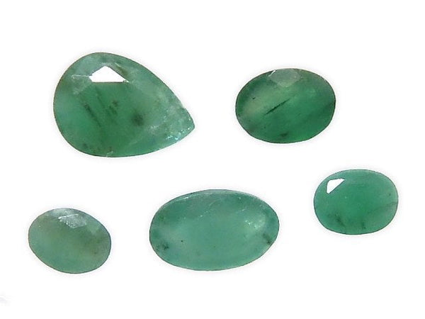 [Video][One of a kind] Brazil High Quality Emerald AAA- Loose stone Faceted 5pcs set NO.14