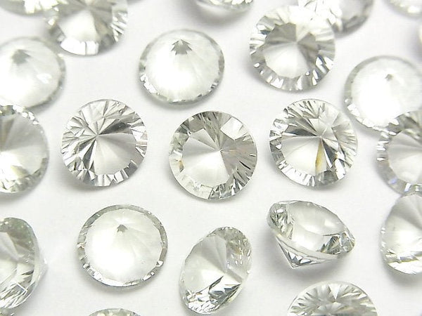 [Video]High Quality Green Amethyst AAA Loose stone Round Concave Cut 10x10mm 2pcs