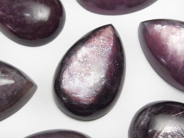 [Video]Lepidolite AAA Pear shape Cabochon 30x20mm 1pc