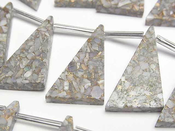 [Video]Copper Opal AAA Flat Triangle 25x15mm half or 1strand (8pcs )