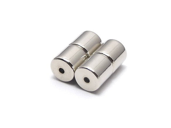 Metal Parts Magnetic Clasp 9x5x5mm Silver Color 4pairs
