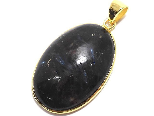 [Video][One of a kind] Nuummite Pendant 18KGP NO.116