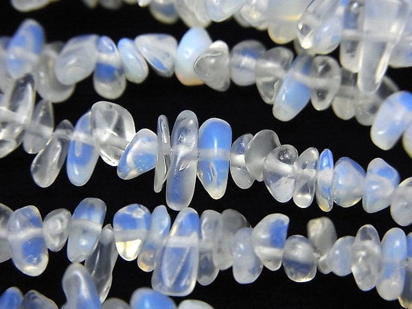 [Video]Synthetic Opal Chips (Small Nugget ) White 1strand beads (aprx.31inch/78cm)