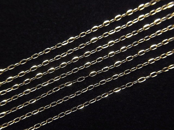 [Video][K10 Yellow Gold] 4Faceted Long Cable Chain Approx 0.9mm Width Necklace 1pc