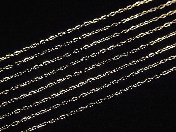[Video][18K Yellow Gold] 4Faceted Cable Chain Approx 0.75mm width necklace 1pc