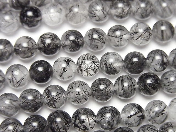 [Video]Tourmaline Quartz AAA- Round 6mm 1strand beads (aprx.15inch/36cm)