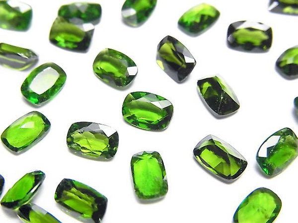 [Video]High Quality Chrome Diopside AAA- Loose stone Rectangle Faceted 6x4mm 3pcs
