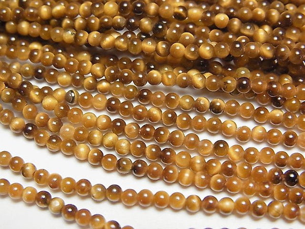 [Video]Yellow Tiger's Eye AAA Round 2mm HoneyColor 1strand beads (aprx.15inch/37cm)