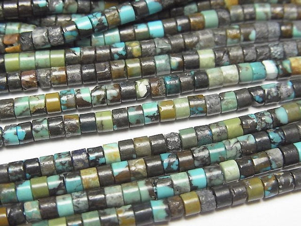 [Video]Turquoise AA Roundel (Heishi)3x3x2mm 1strand beads (aprx.15inch/38cm)