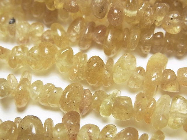 [Video] Yellow Apatite AA Chips (Small Nugget) 1strand beads (aprx.31inch/78cm)