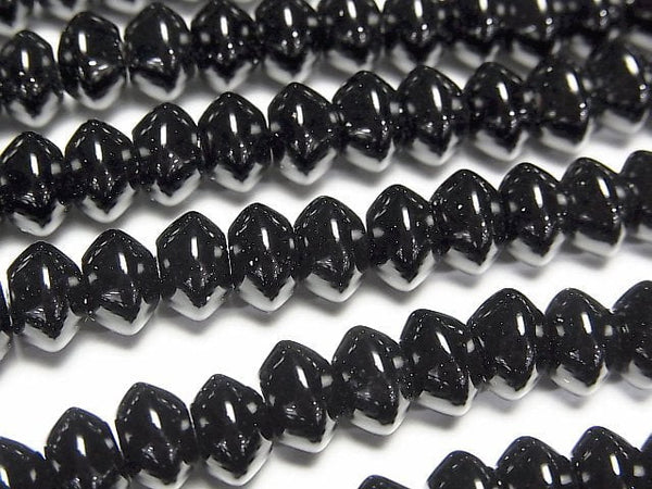 [Video]Onyx Roundel 8x8x5mm 1strand beads (aprx.15inch/38cm)