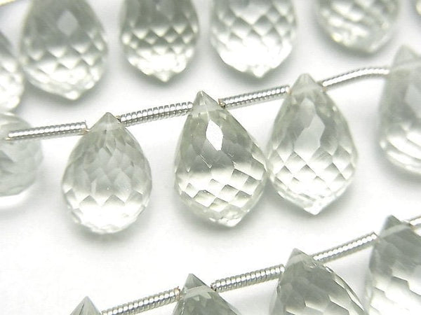[Video]High Quality Green Amethyst AAA Marquise Rice Faceted Briolette half or 1strand (18pcs)