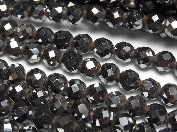 [Video]High Quality! Magnetic! Hematite Faceted Round 5mm 1strand beads (aprx.15inch/38cm)