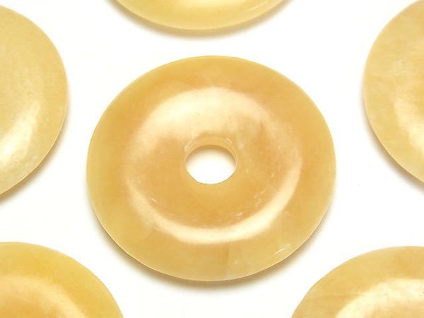 [Video] Yellow Calcite Coin (Donut) 40x40mm 1pc