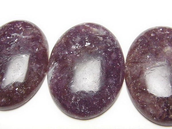 [Video]Lepidolite AAA- Oval Cabochon 40x30mm 1pc
