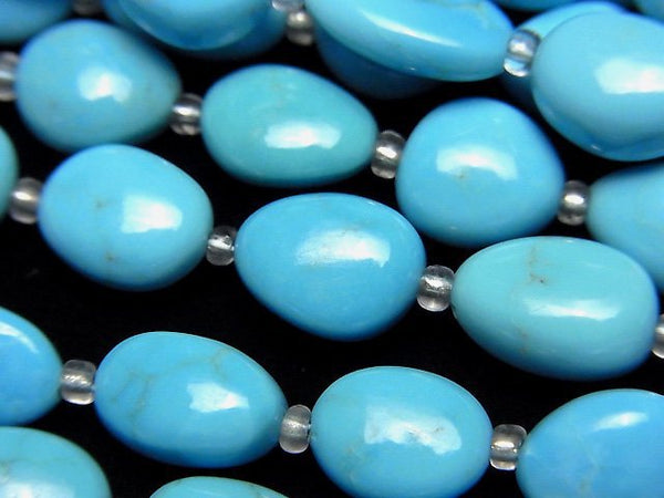 [Video] Kingman Turquoise AAA- Oval (Smooth) half or 1strand beads (aprx.17inch/42cm)