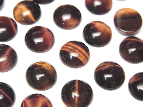 Red Tiger's Eye AA++ Round Cabochon 10x10mm 4pcs