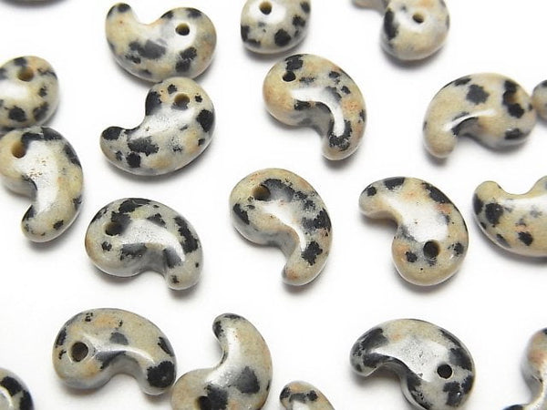 [Video] Dalmatian Jasper Comma Shaped Bead 10x7mm 3pcs