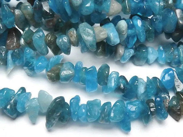 [Video]Blue Apatite AA++ Chips (Small Nugget) 1strand beads (aprx.32inch/80cm)