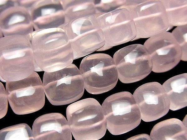 [Video]Rose Quartz AAA Cube half or 1strand beads (aprx.15inch/38cm)