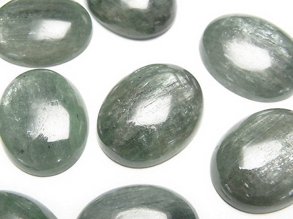 [Video] Green Kyanite AAA- Oval Cabochon 24x19mm 1pc