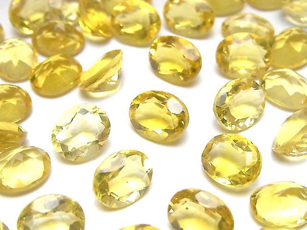 [Video]High Quality Golden Fluorite AAA Loose stone Oval Faceted 10x8mm 5pcs