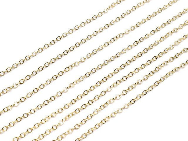 14KGF Flat Cable Chain 1.4mm 10cm