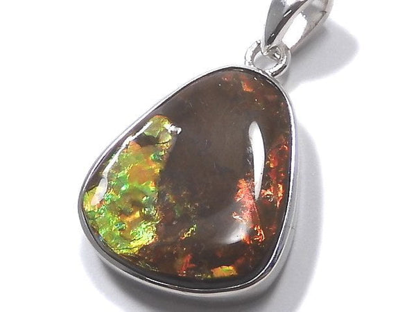 [Video][One of a kind] High Quality Ammolite AAA- Pendant Silver925 NO.104