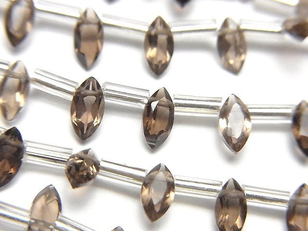 [Video]High Quality Smoky Quartz AAA Marquise Faceted 6x3mm 1strand (18pcs )