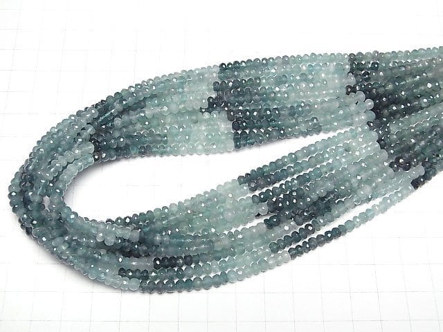 [Video]High Quality! Grandidierite AAA Faceted Button Roundel half or 1strand beads (aprx.15inch/38cm)