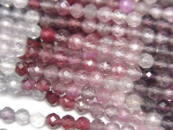 [Video] High Quality! Multi color Spinel AAA- Faceted Round 3mm half or 1strand beads (aprx.12inch/30cm)