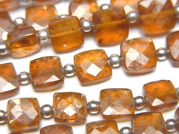 [Video]Orange Kyanite AA++ Faceted Square 1strand beads (aprx.7inch/17cm)