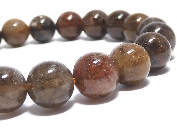 [Video][One of a kind] Multi color Rutilated Quartz AAA- Round 9mm Bracelet NO.384