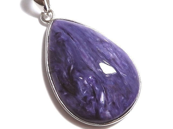 [Video][One of a kind] Charoite AAA Pendant Silver925 NO.23