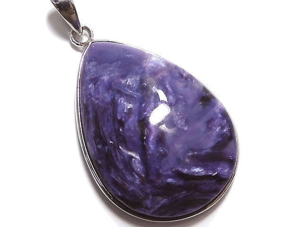 [Video][One of a kind] Charoite AAA Pendant Silver925 NO.25