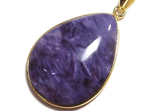[Video][One of a kind] Charoite AAA Pendant 18KGP NO.35