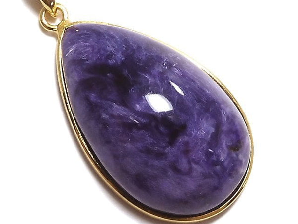 [Video][One of a kind] Charoite AAA Pendant 18KGP NO.38