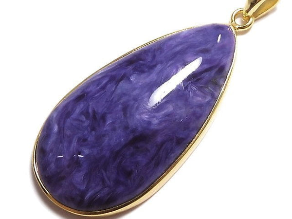 [Video][One of a kind] Charoite AAA Pendant 18KGP NO.40