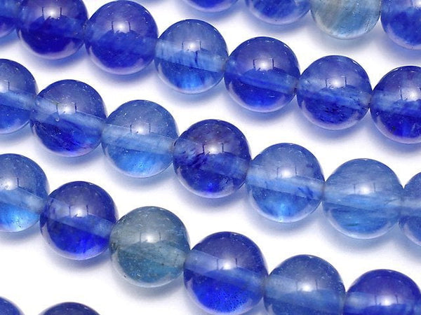 Blueberry Quartz Glass  Round 8mm 1strand beads (aprx.15inch/36cm)