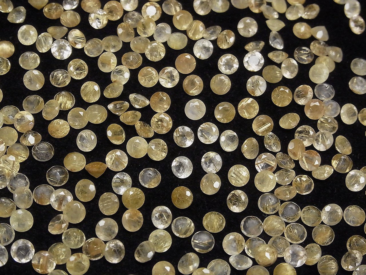 High Quality Rutilated Quartz AA++ Loose stone Round Faceted 5x5mm 5pcs