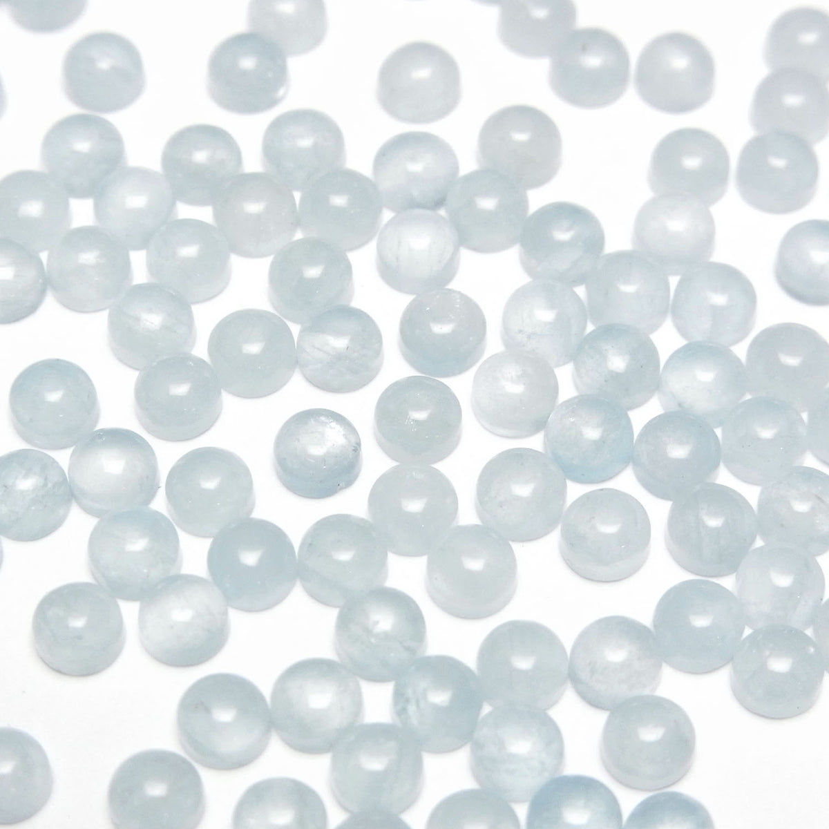 Aquamarine AA++ Round Cabochon 4x4mm 5pcs