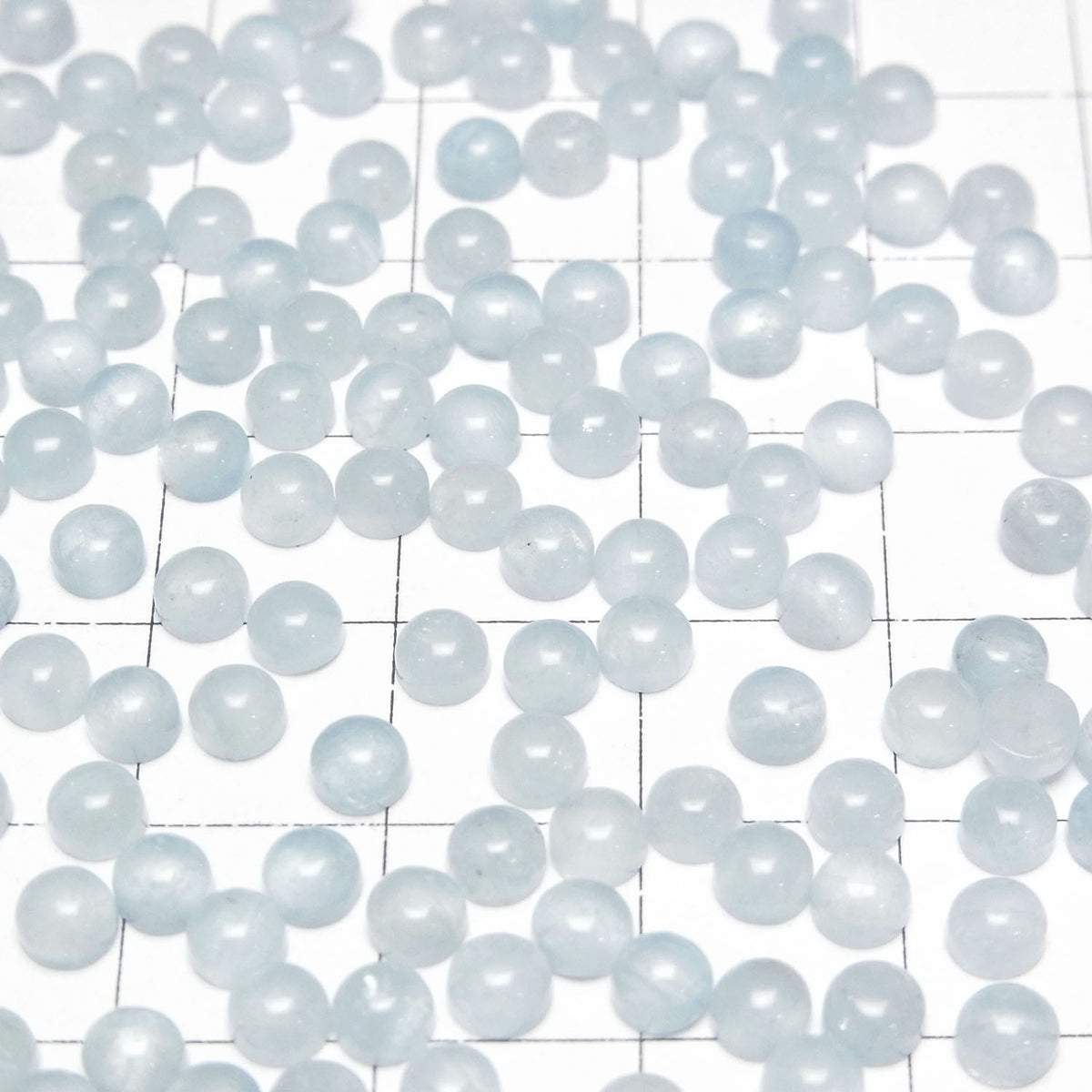 Aquamarine AA++ Round Cabochon 4x4mm 5pcs