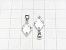 [Video]High Quality Crystal AAA Diamond Shape Pendant 14x10mm Silver925