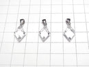 [Video]High Quality Crystal AAA Diamond Shape Pendant 14x10mm Silver925