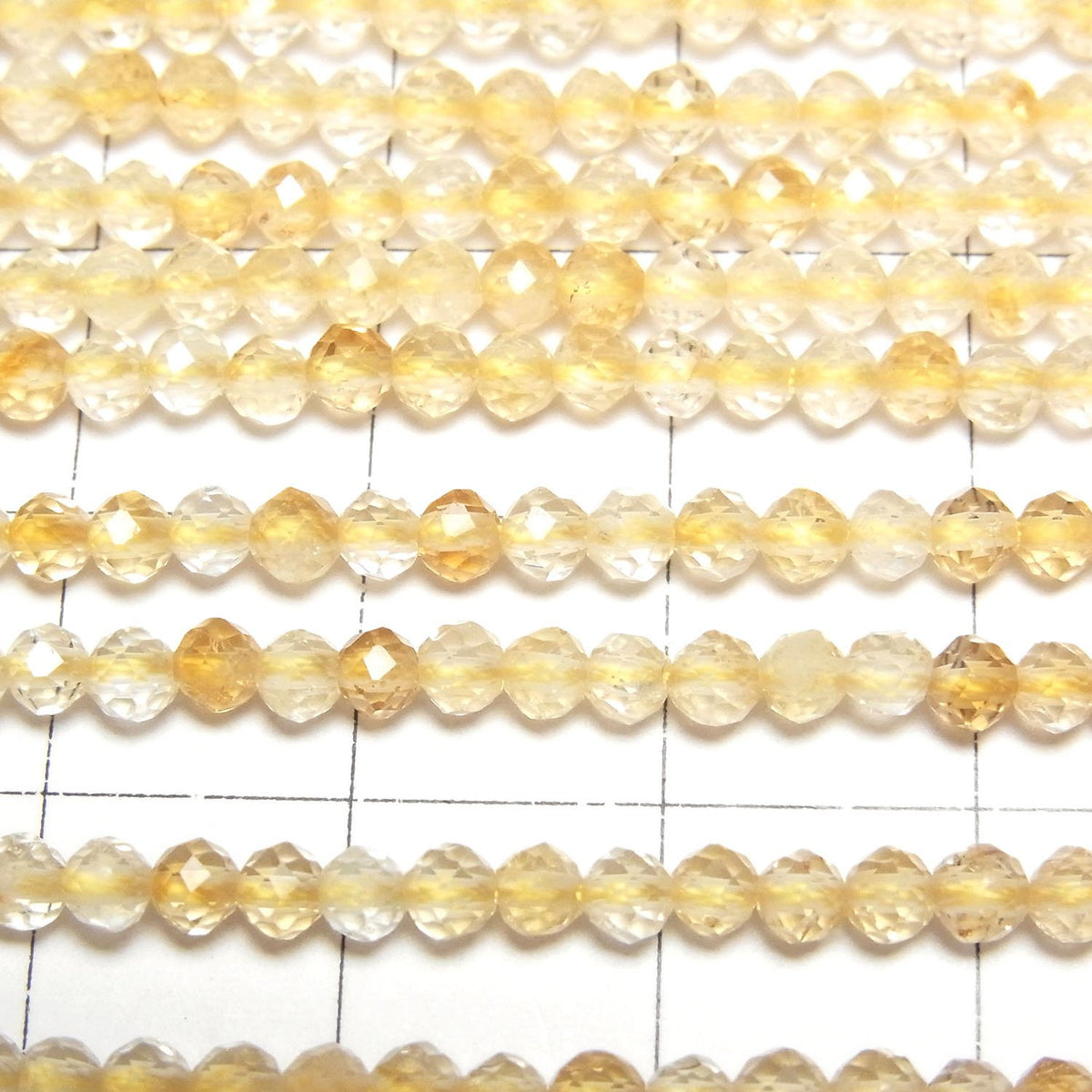 Haute qualité ! Citrine AA+ facettée ronde 3mm 1fil de perles (environ 15 pouces/37cm)